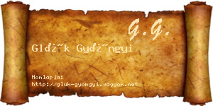 Glük Gyöngyi névjegykártya